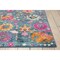 Homeroots 5 x 7 ft. Denim Blue Florals Distressed Area Rug 385176 - alternate 4